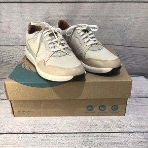 Clarks Un Rio Run Ortholite Cushion White Combi Sneakers Women  Size 9.5M